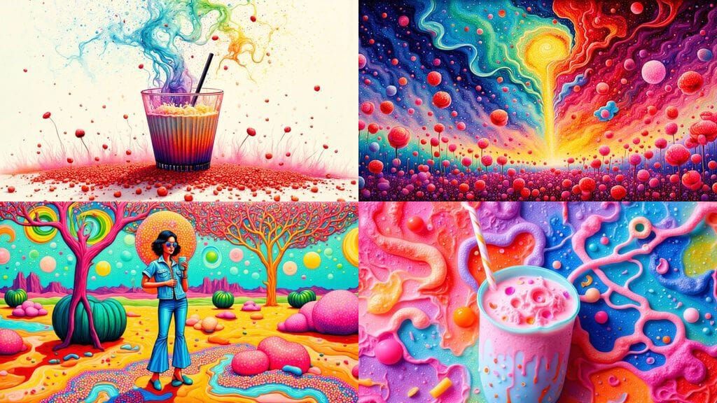 Psychedelic Still Life in Vibrant Colors