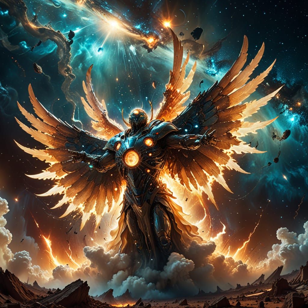 Cosmic Surrealism: Energy Entity in Collapsing Star System