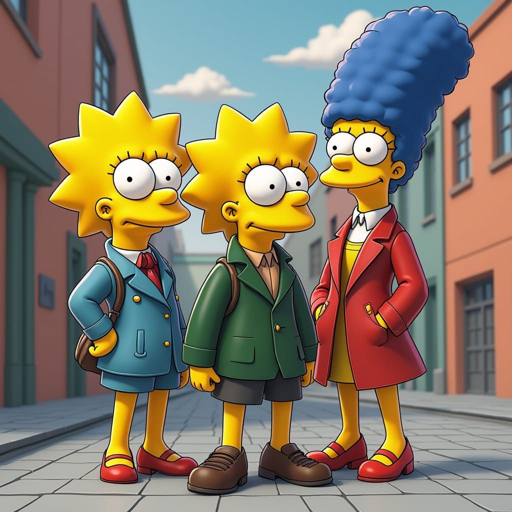 Simpsons Characters in Luxury Fashion