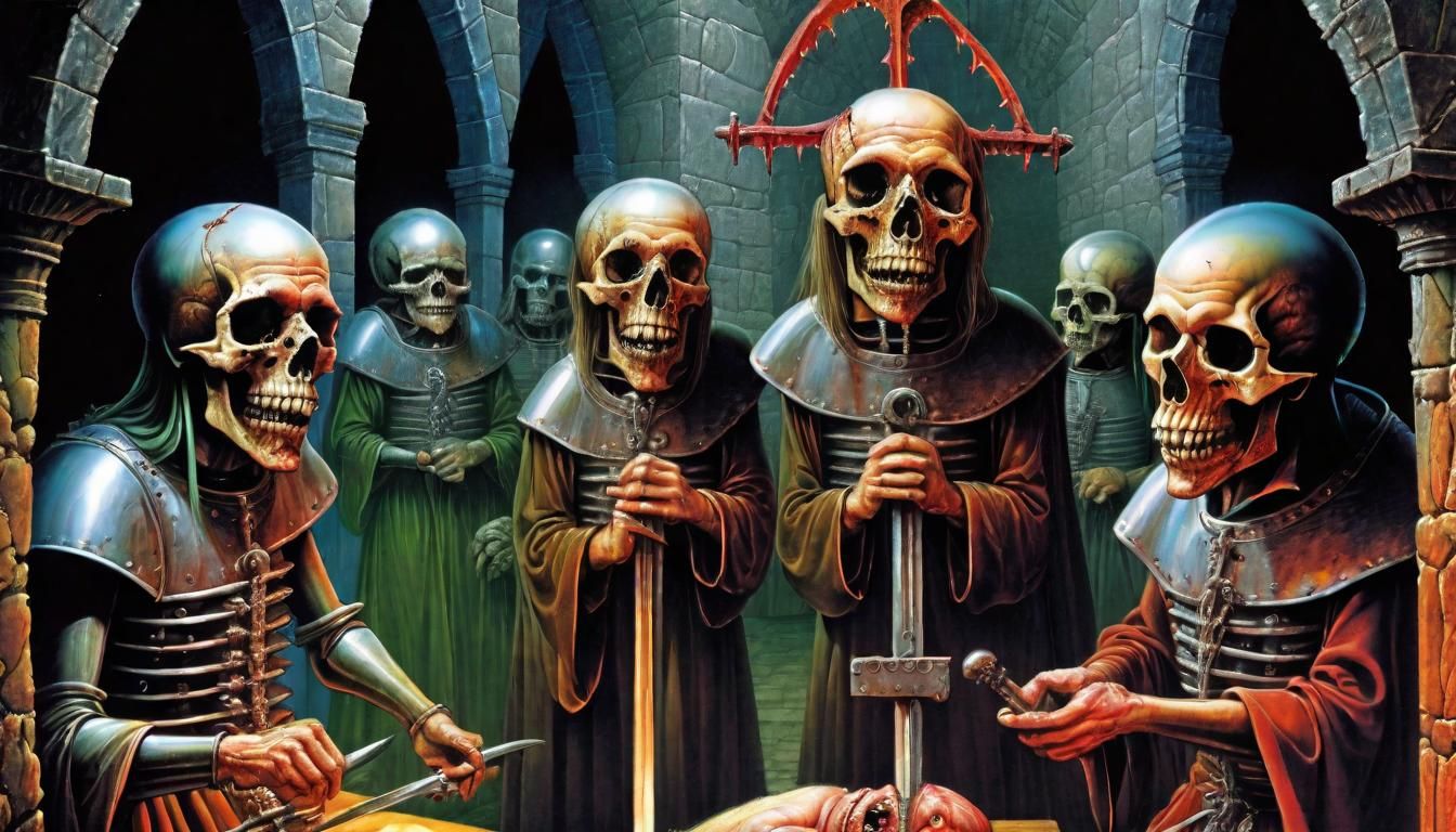 Epic Horror Scene: Medieval Torture in Visionary Style