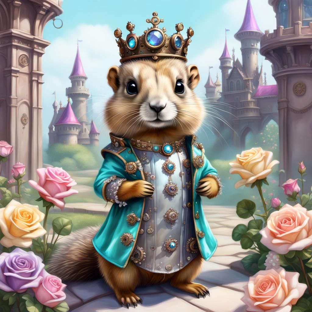 Steampunk Marmot Princess in a Candy Kingdom