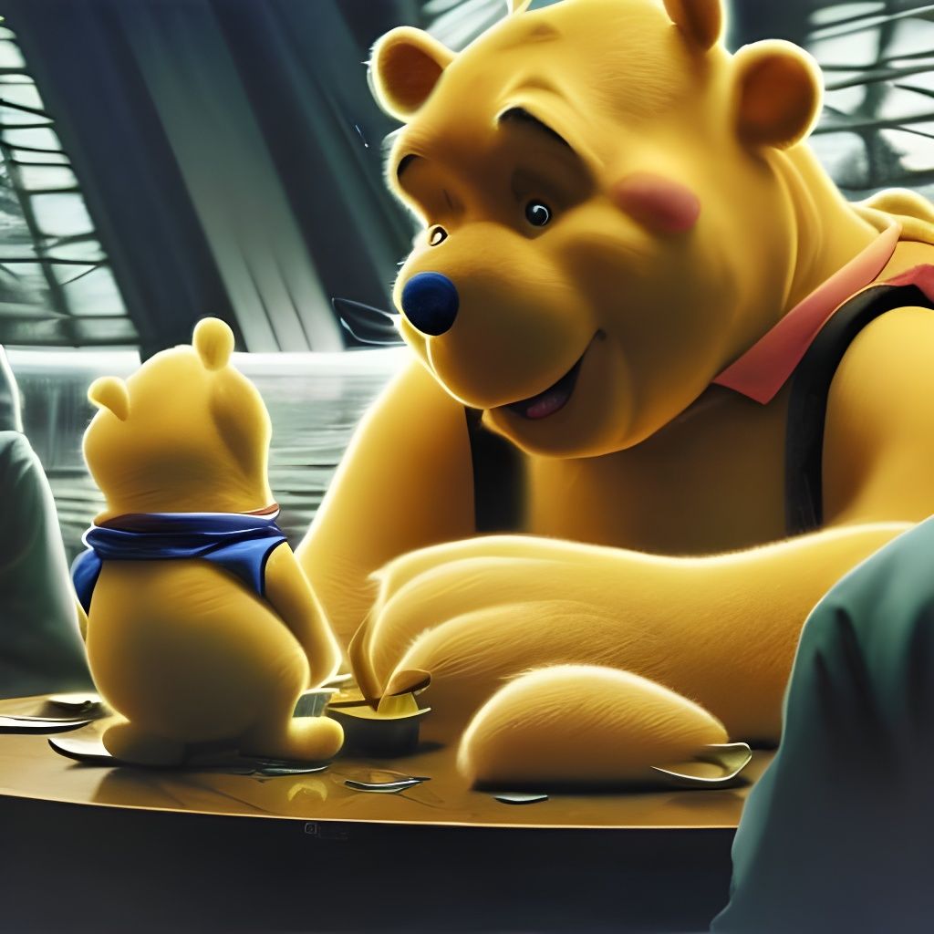 Dwayne Johnson as Winnie Pooh in Matrix