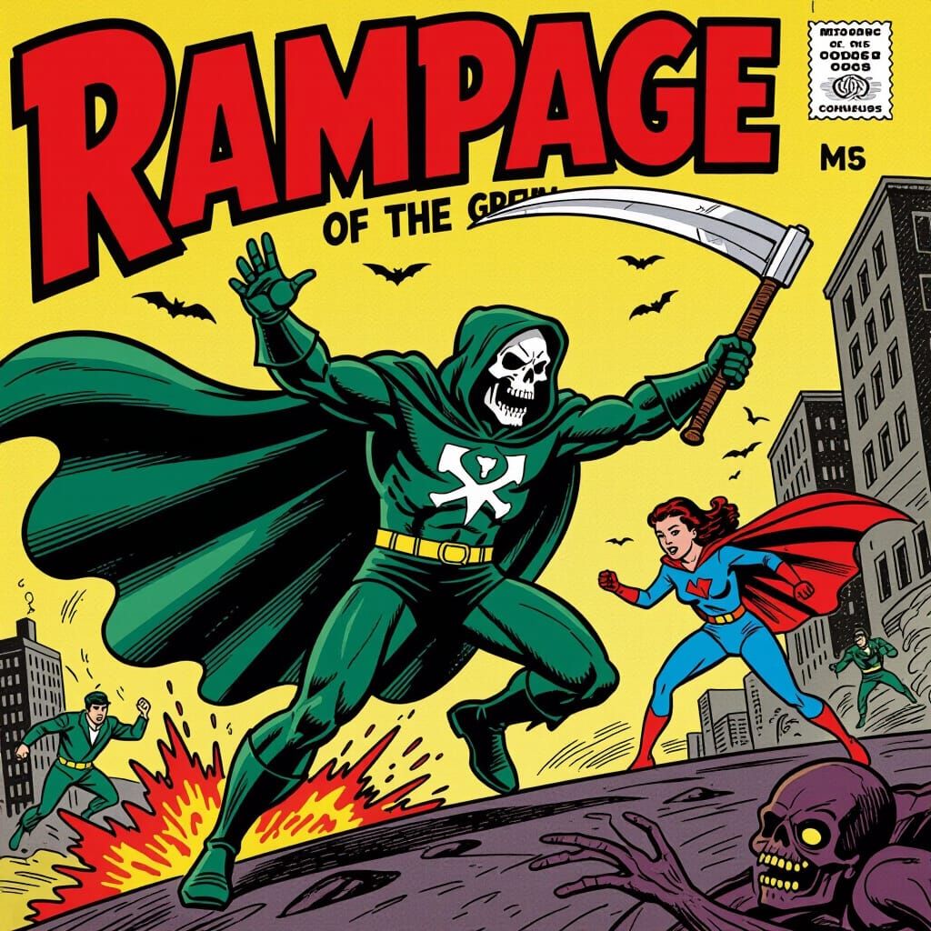 Grim Reaper Rampage: Horror Comic in 1950s Style