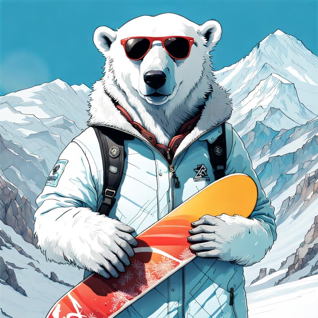 Polar Bear Snowboarding at the Winter Olympics