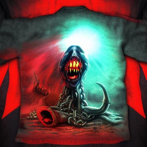 Screaming Undead Man Bound in Grave