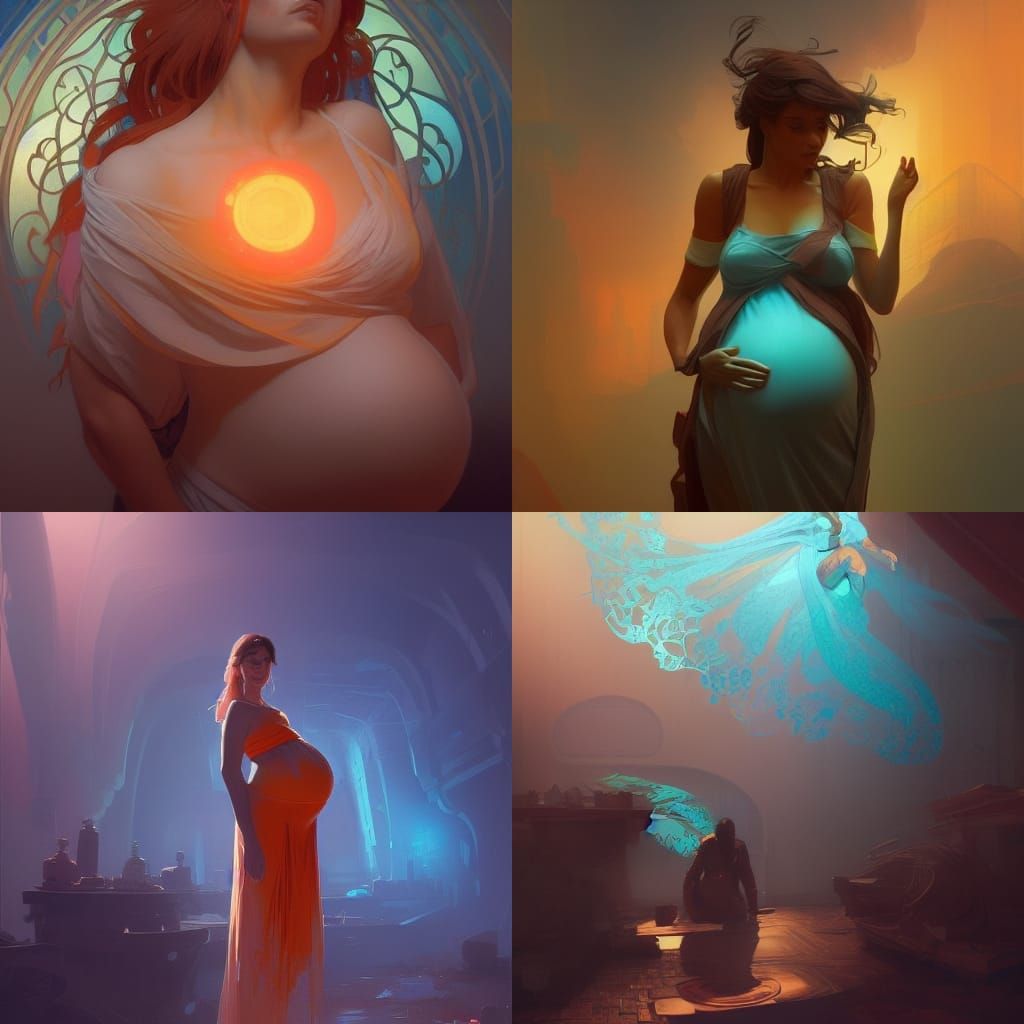 Pregnant Man: Hyperdetailed Concept Art in 8K