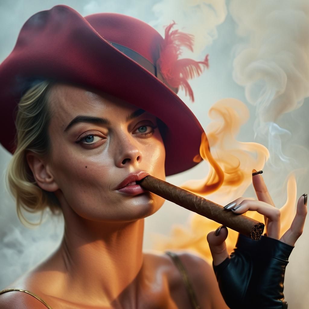 Margot Robbie - cigar