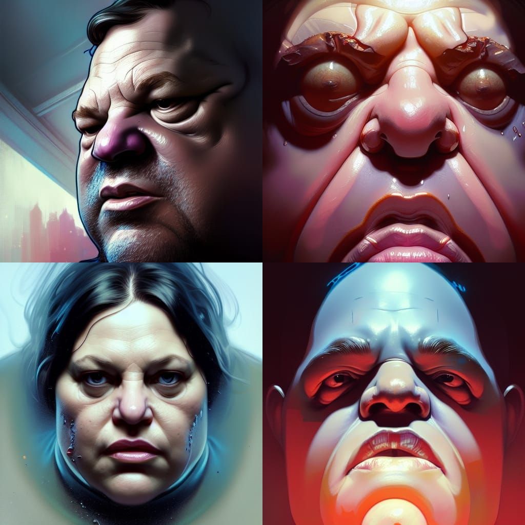 Harvey Weinstein as The Blob: Head and Shoulders Portrait