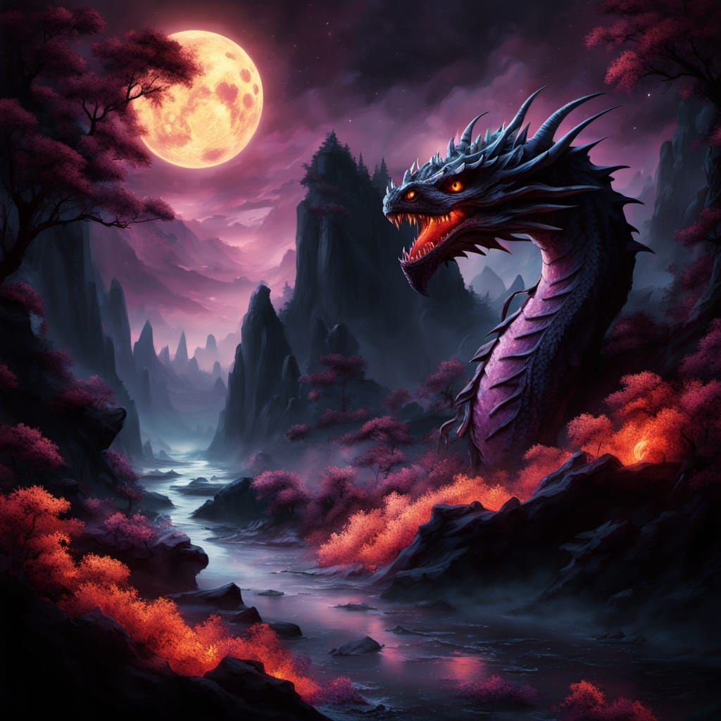 Primordial Realm of Mythical Beasts and Sentient Storms