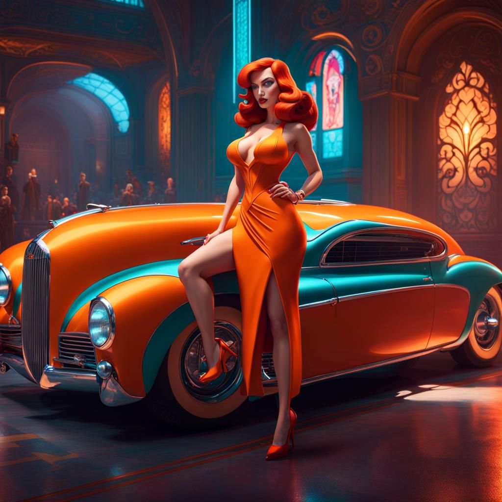 Jessica Rabbit in Pixar Style Concept Art