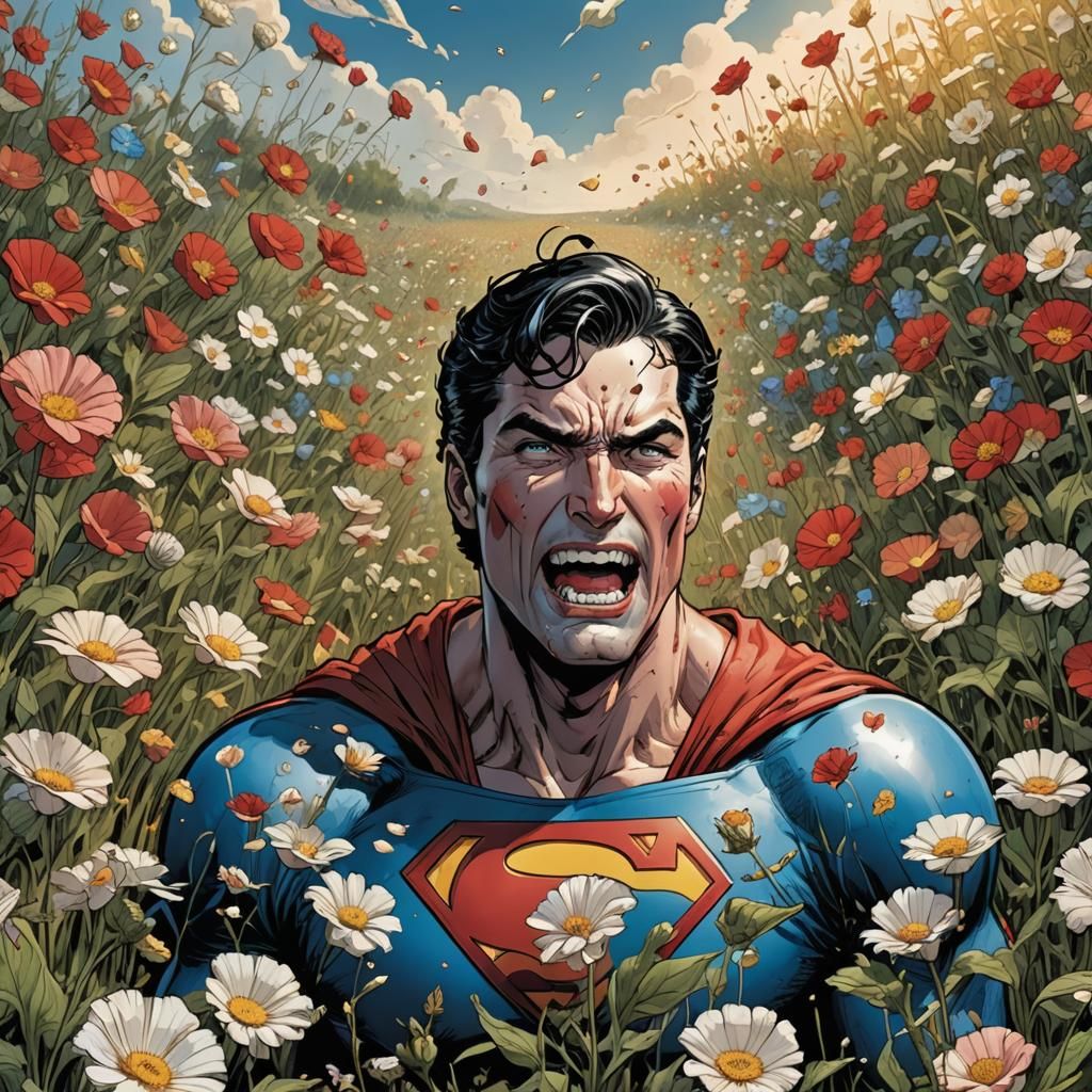Superman's Superpowered Allergy Attack: Comic Art