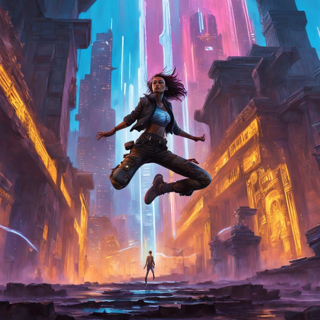 Glitch Art: Character Jumping Between Time Periods