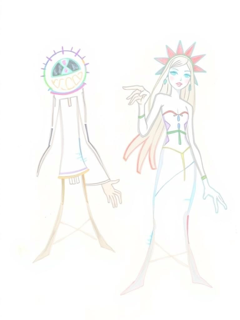 Art Deco Woman Portrait with Pixel Art Details