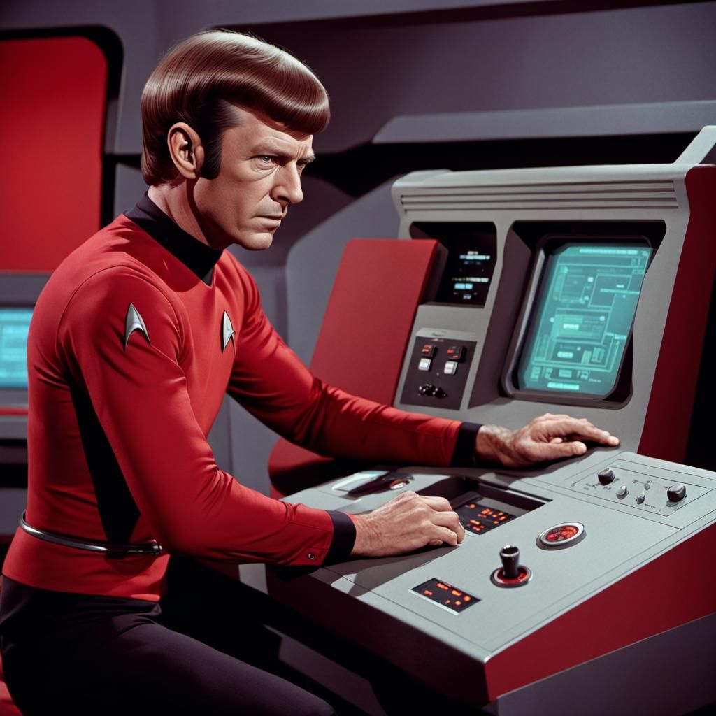 Star Trek TOS Engineer at Console