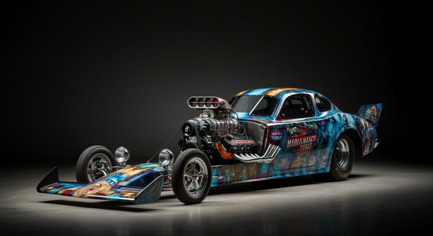 Nitro Nancy: A Vintage Dragster Concept Car in Classic Ameri...