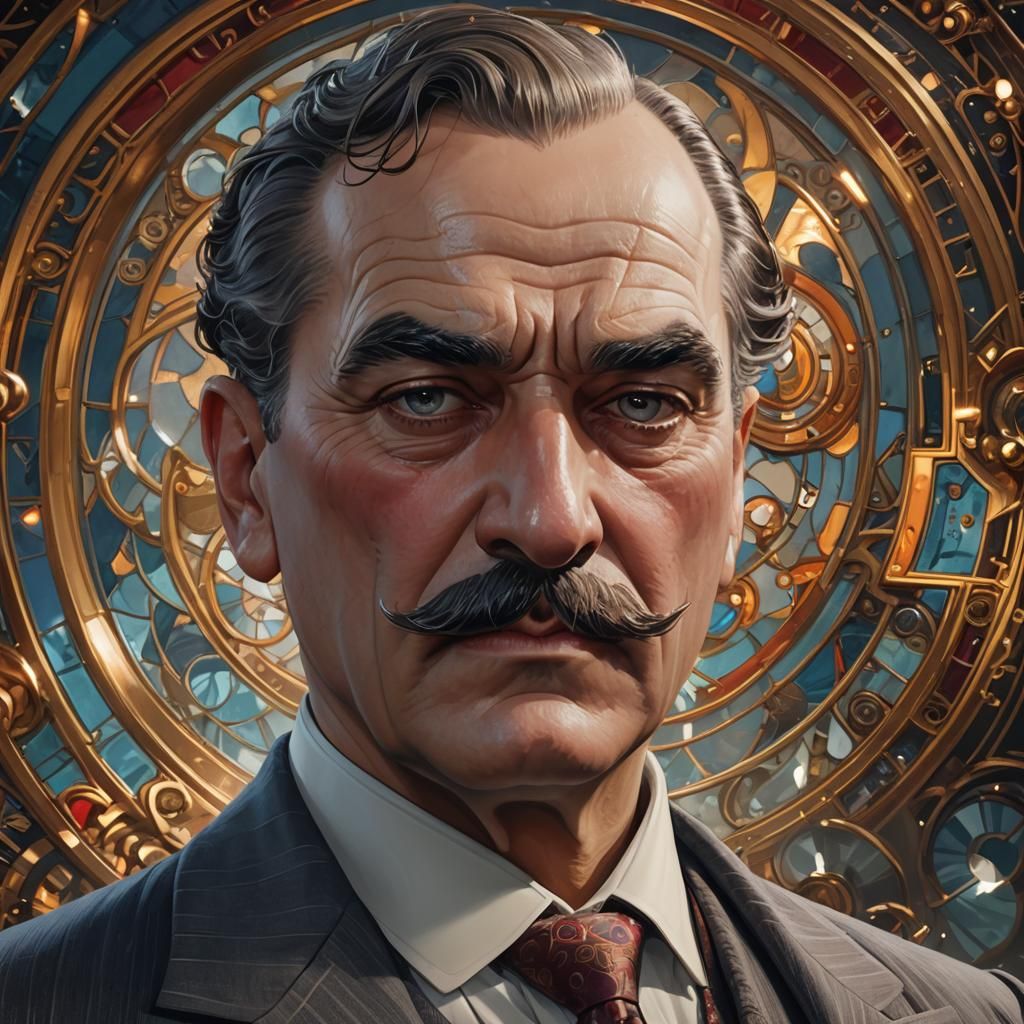 Hercule Poirot Uncovers a Murder in Art Nouveau Style