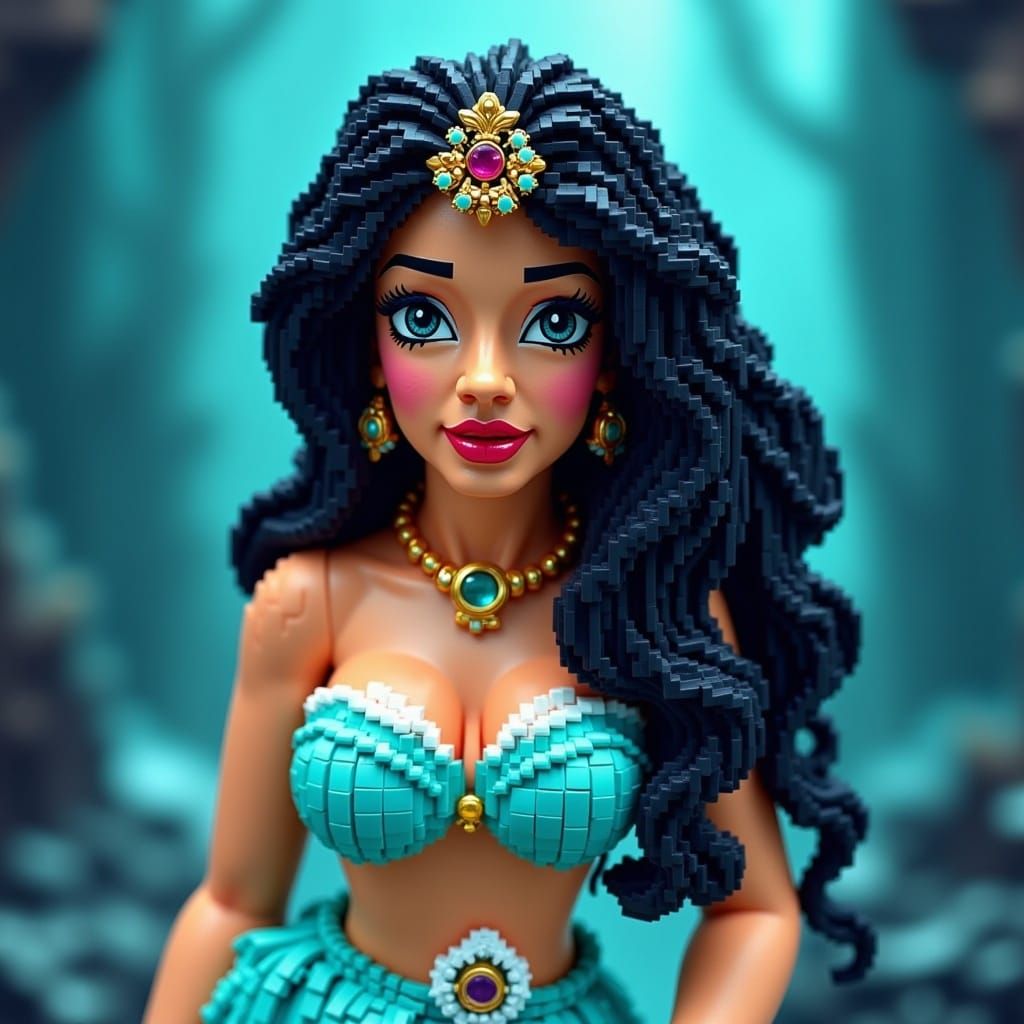 Princess Jasmine as a Brick Face