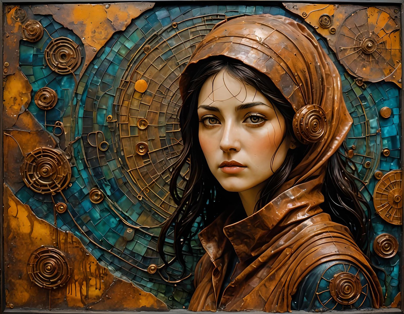 Fading Figure in Encaustic Byzantine Style