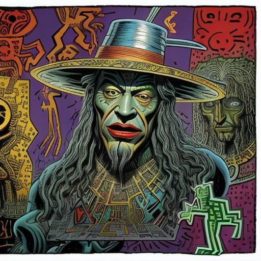 The Wizard of Oz in Basquiat-Dali Style