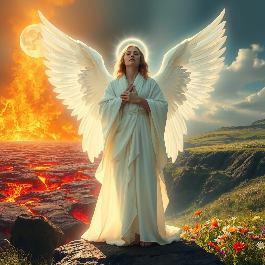 Angel of Light: Ethereal Guardian Between Realms