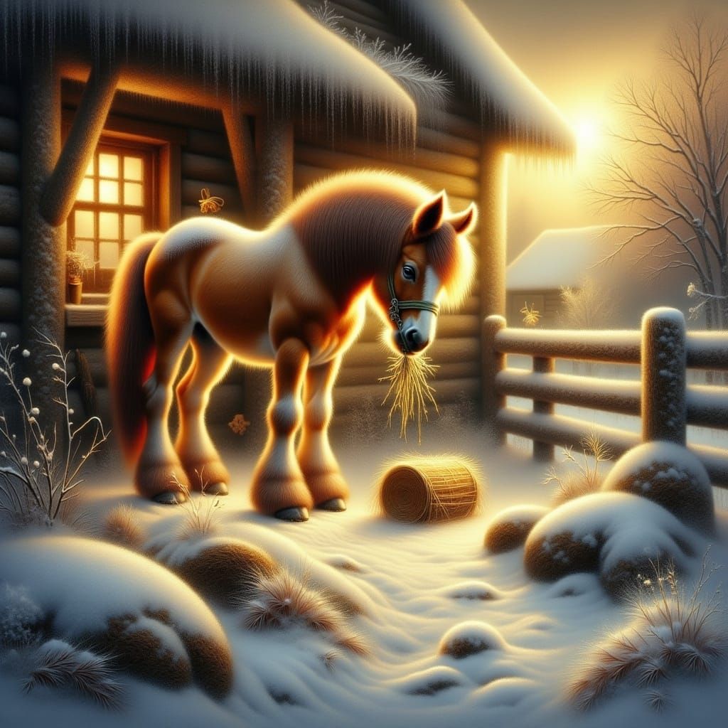 Whimsical English Winter Wonderland Scene