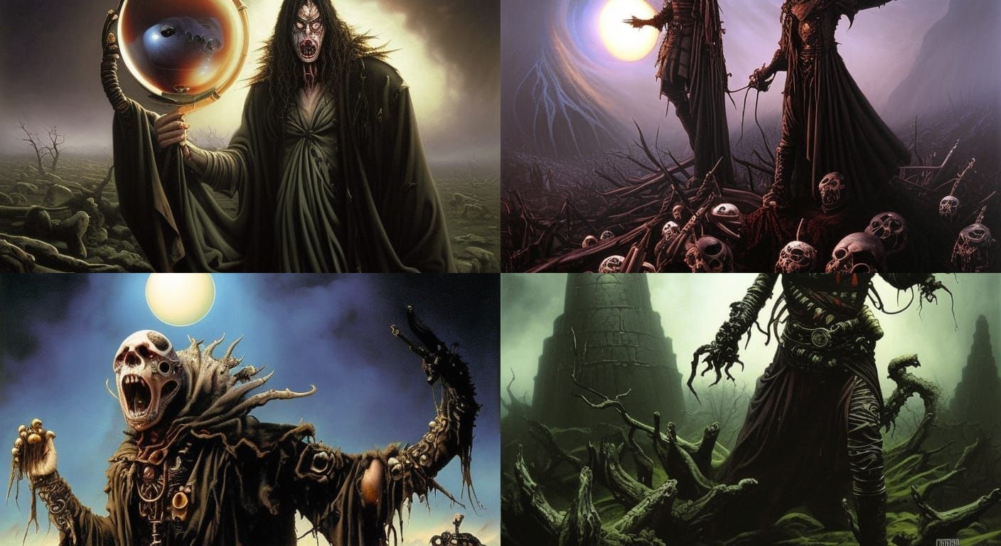 Dark Overlord's Crystal Ball: A Dark Fantasy Scene