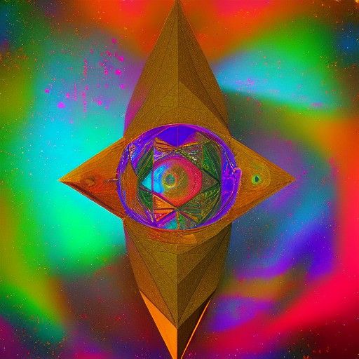 Holographic Organic Chemistry Illustration in Astral Style