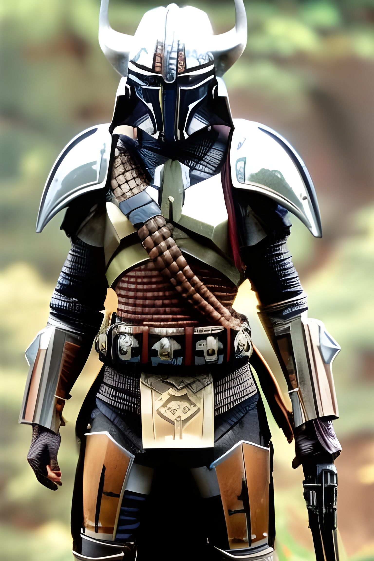Bronze Mandalorian Predator Knight Portrait