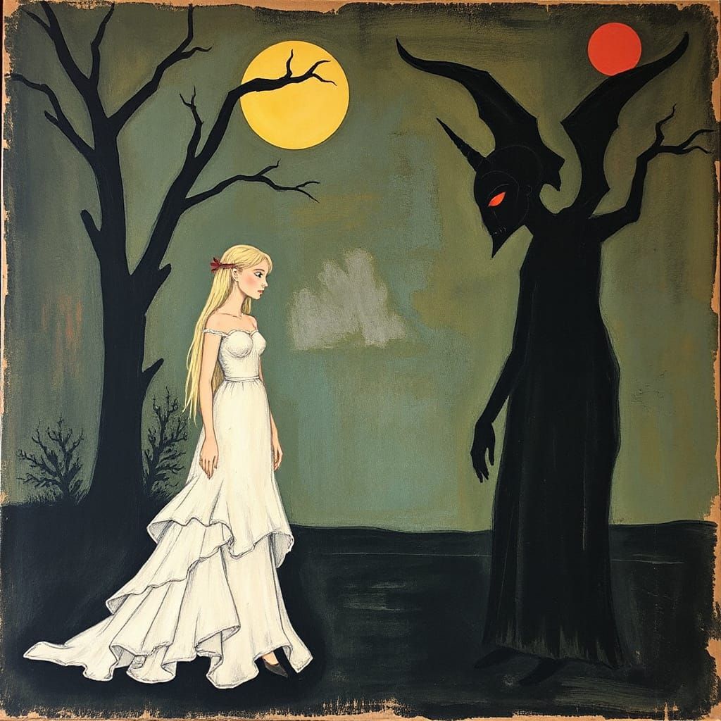Abstract Fairytale: Good Versus Evil in Modern Art Style