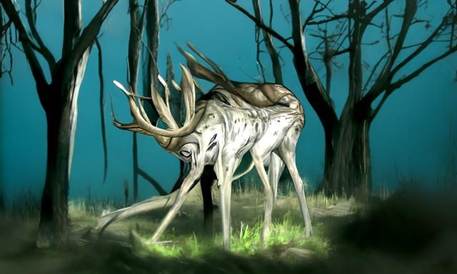 Detailed Digital Painting of a Monster Deer
