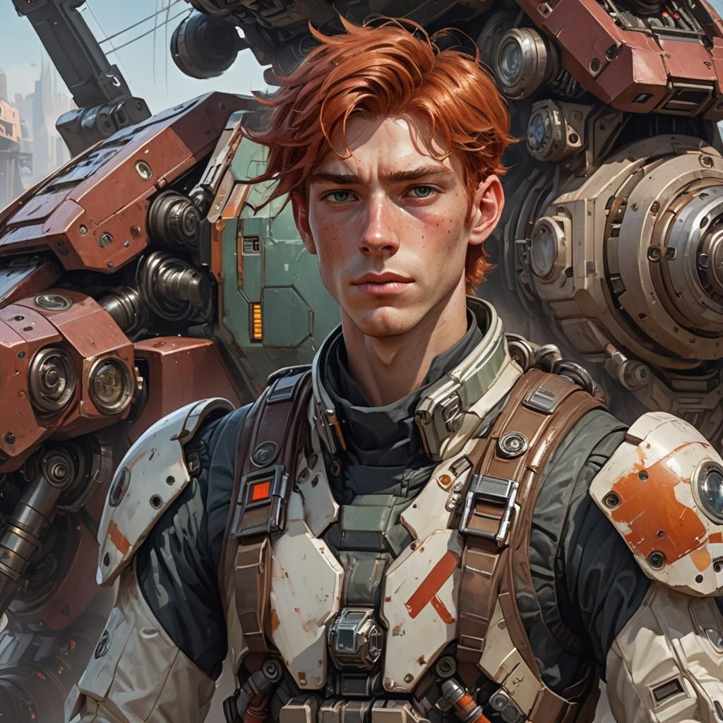 Eager Teen Space Fighter Pilot Portrait