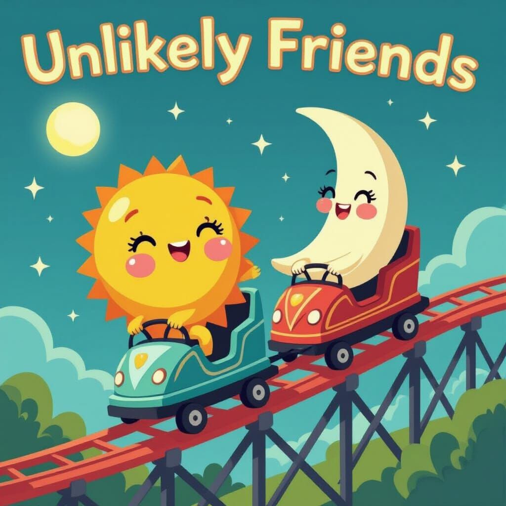 Sun and Moon Ride Roller Coaster as Unlikely Friends