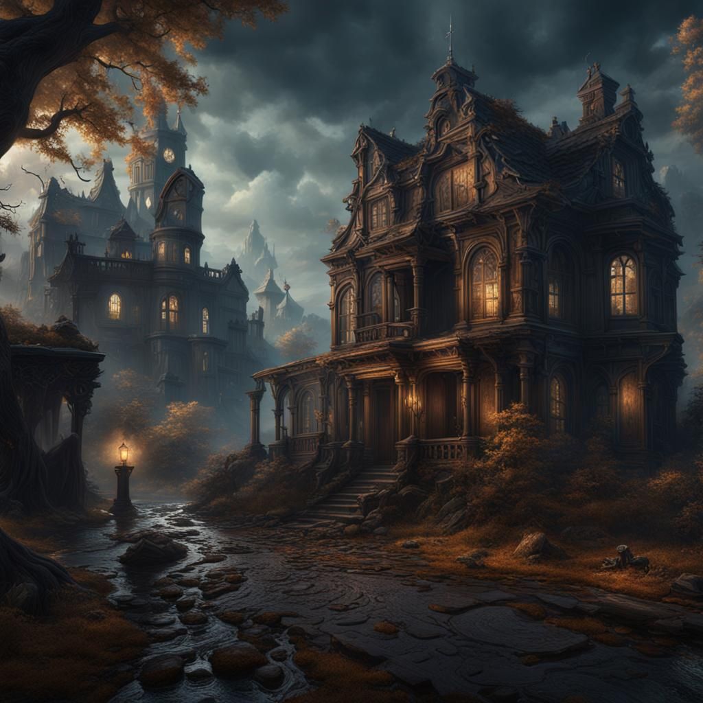 Fantastical Matte Painting with Intricate Details