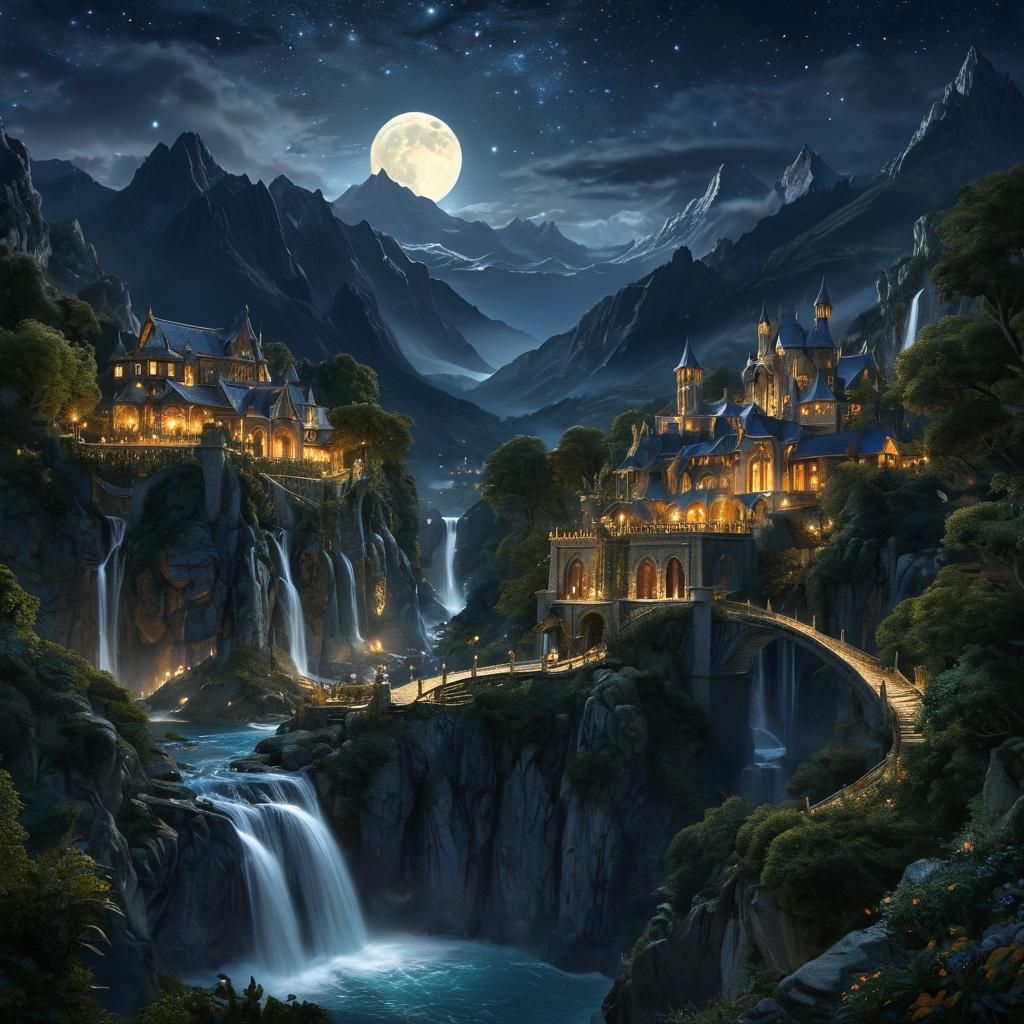 Rivendell at Night: Elven Magic in Middle Earth