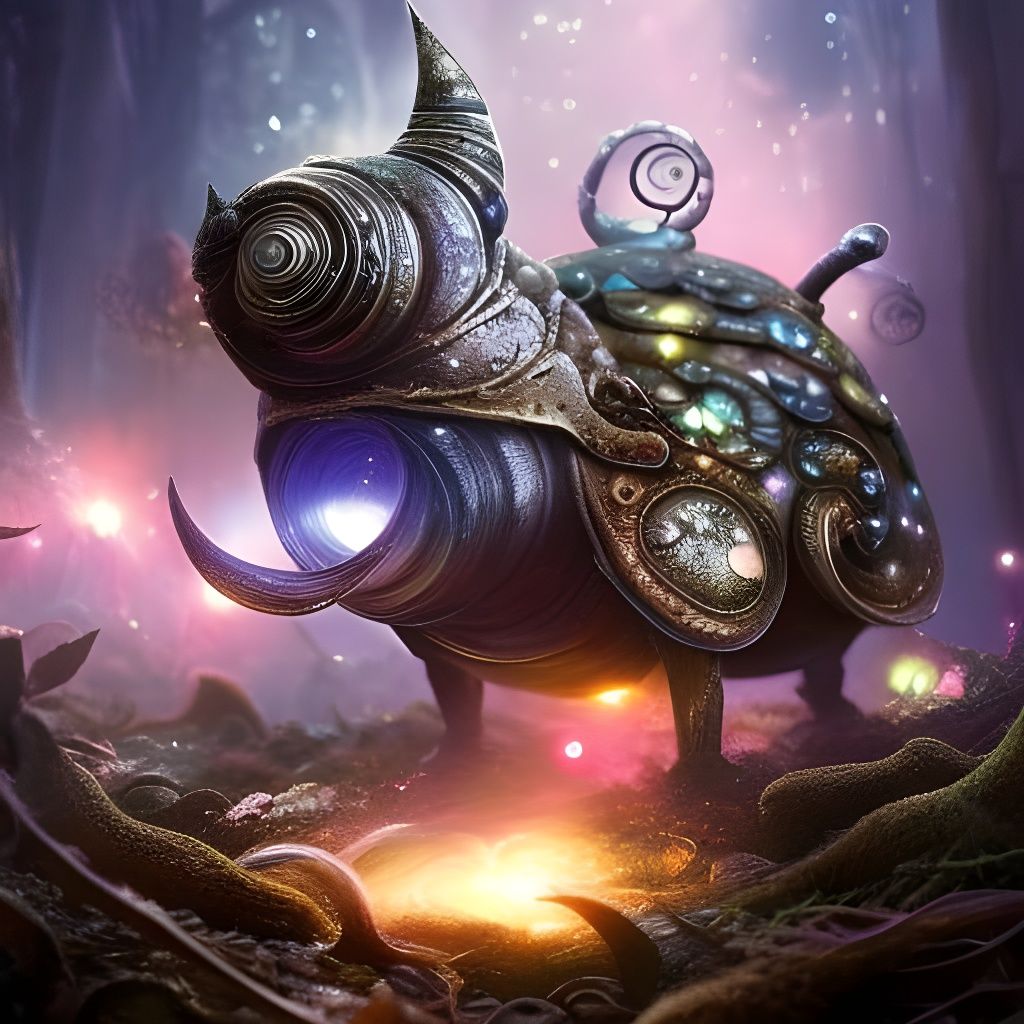 Fantasy Snail with Cozy House Shell