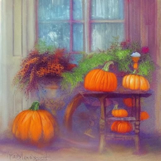 Rainbow Candy Overflowing in Autumnal Light