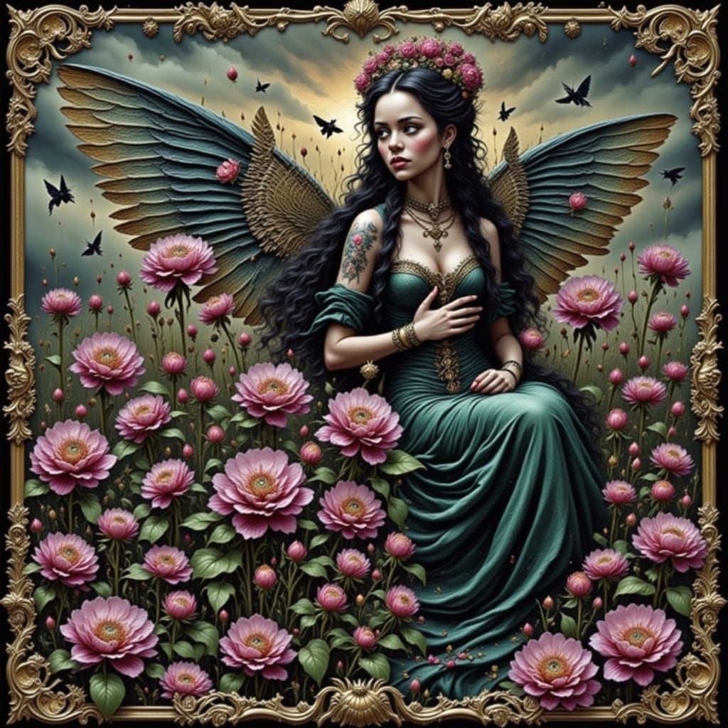 Fairy Queen Ghost Soaring Through Dark Forest