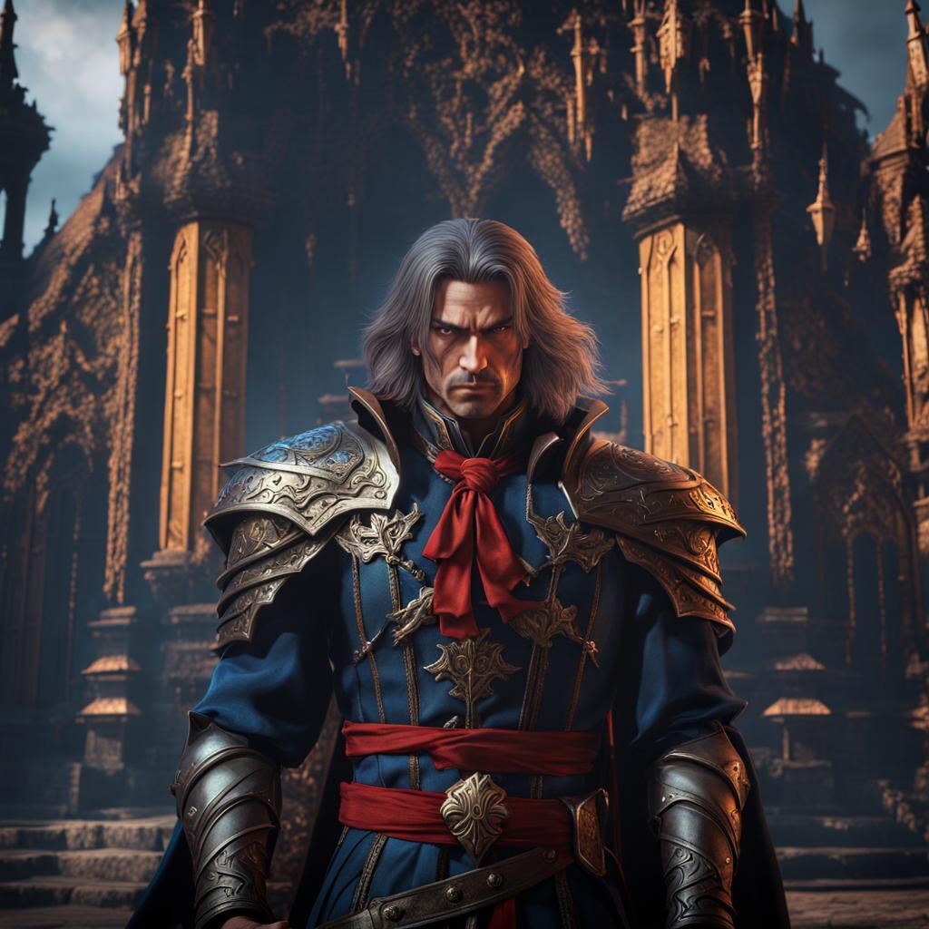 Castlevania Lead Character Hyperreal Detailed Matte Painting