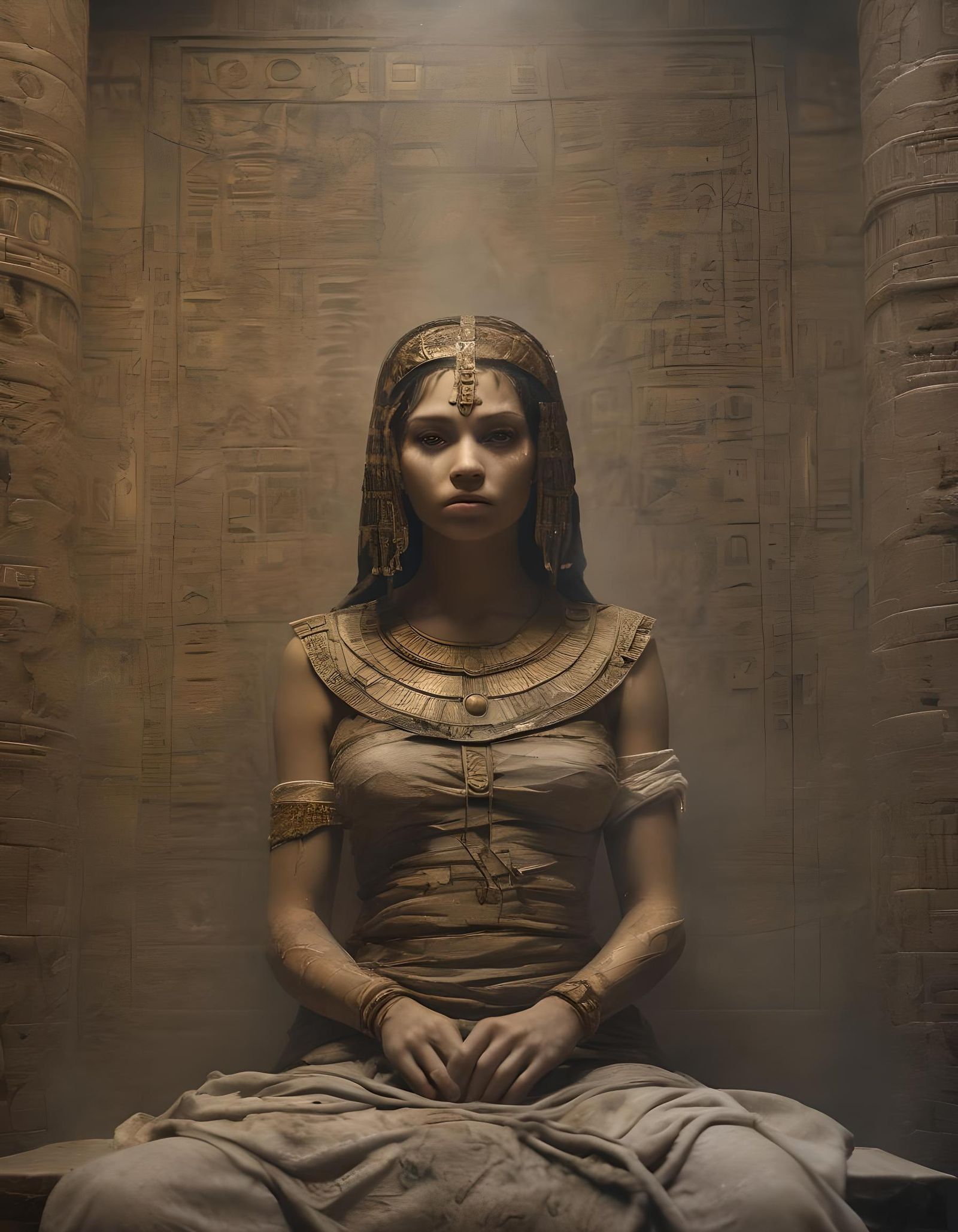 Cleopatra's Mummy Emerges in Serge Marshennikov Style