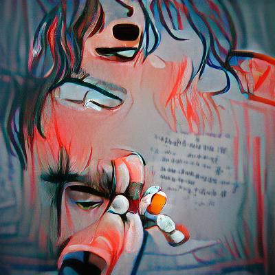 Stressed Person: Expressive Digital Art Portrait