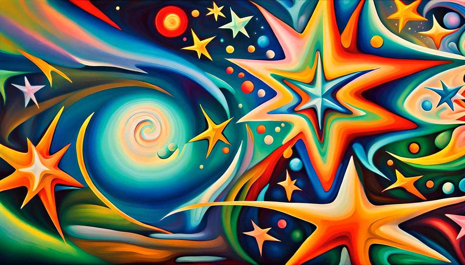 Iridescent Electromagnetic Maelstrom of Swirling Stars