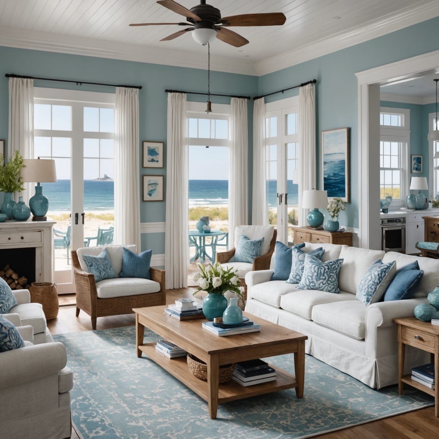 Coastal Living Room Design: A Relaxing Interior