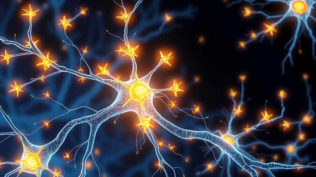 Glowing Neuron-Astrocyte Network in Anime Style