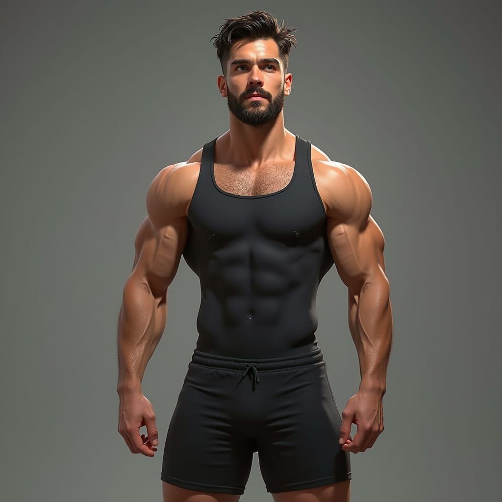 Athletic Man with Golden Ratio Physique