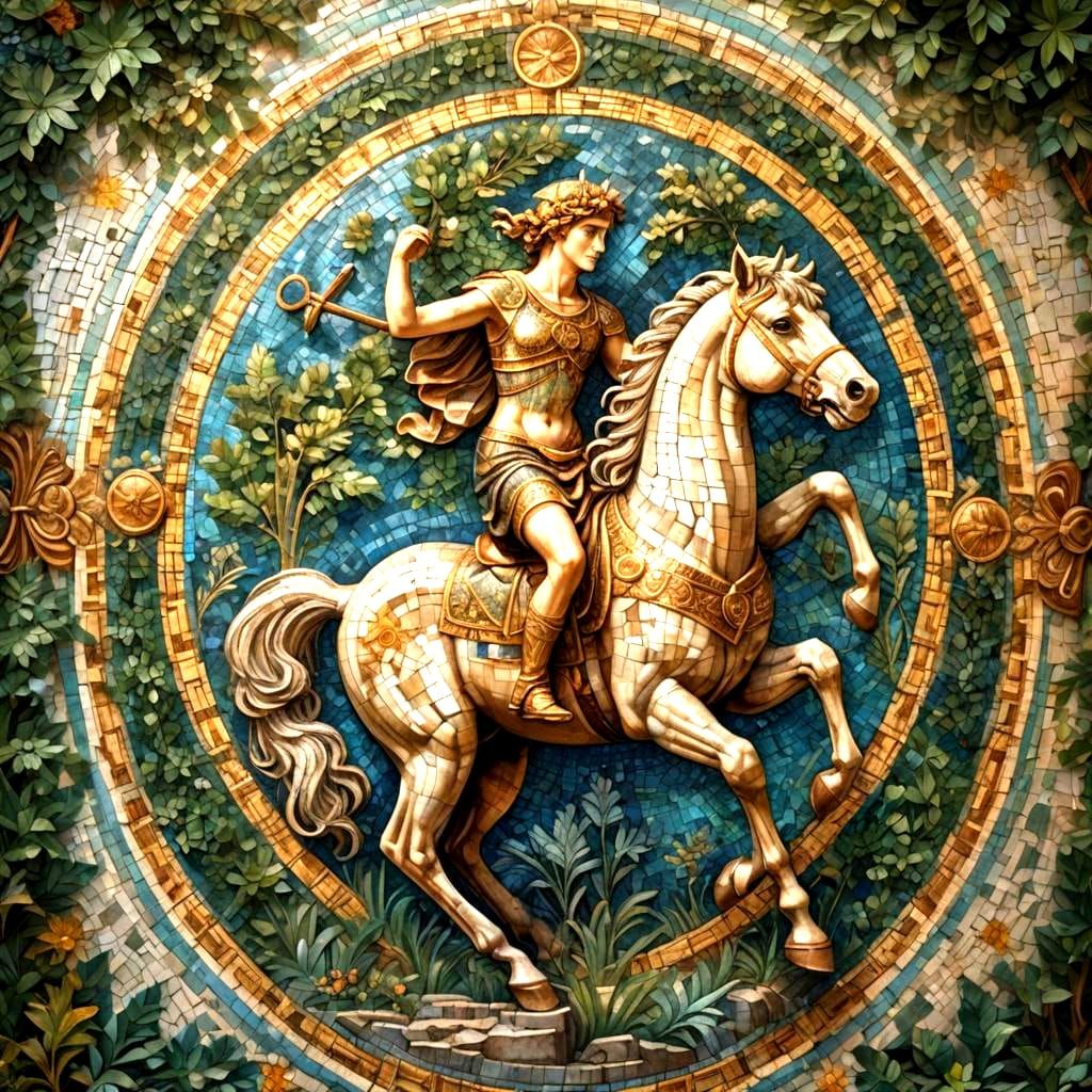 Hyperrealistic Roman Mosaic in Detailed Matte Style