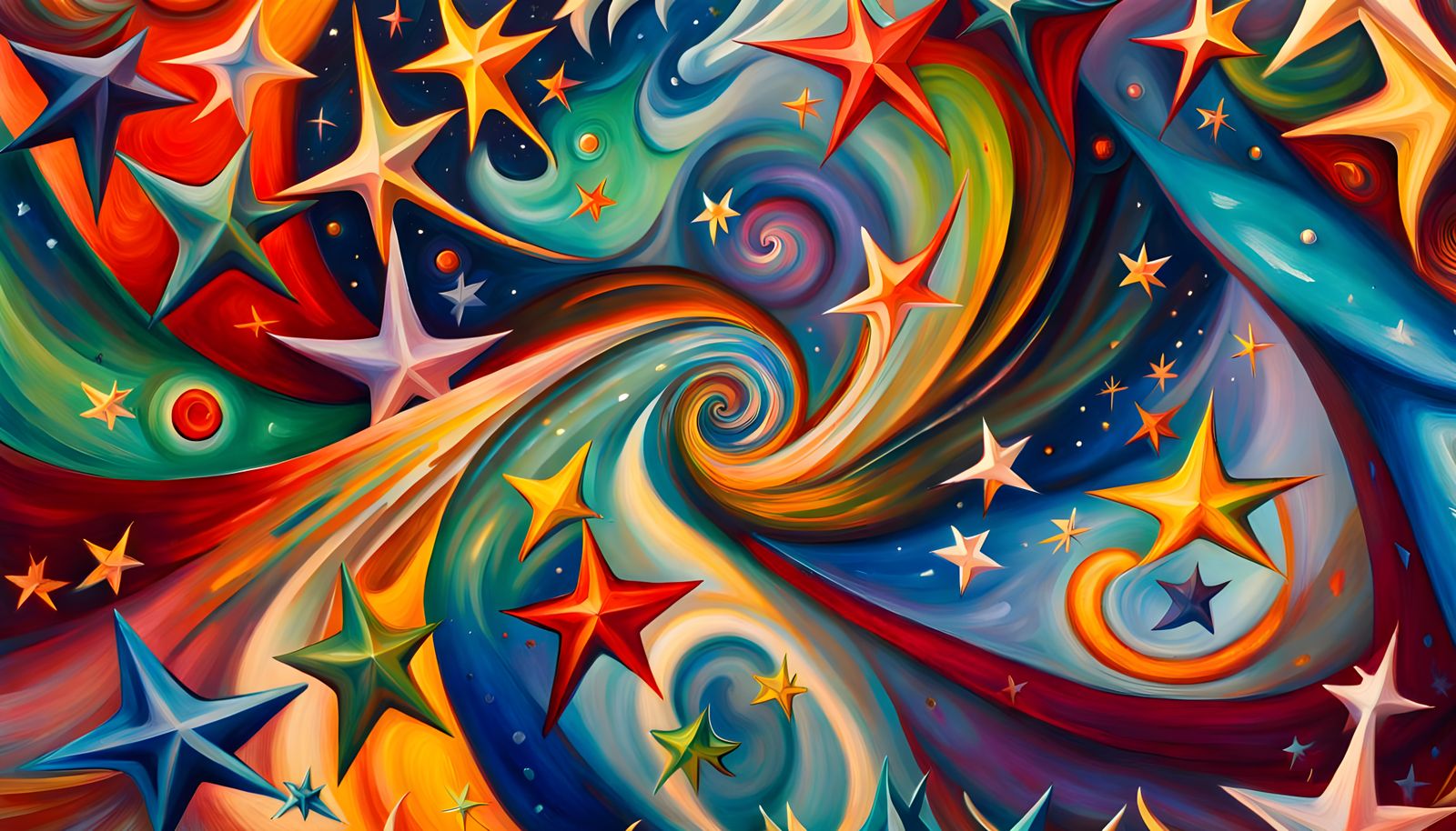 Cosmic Energy Forming Stars: Abstract Expressionism