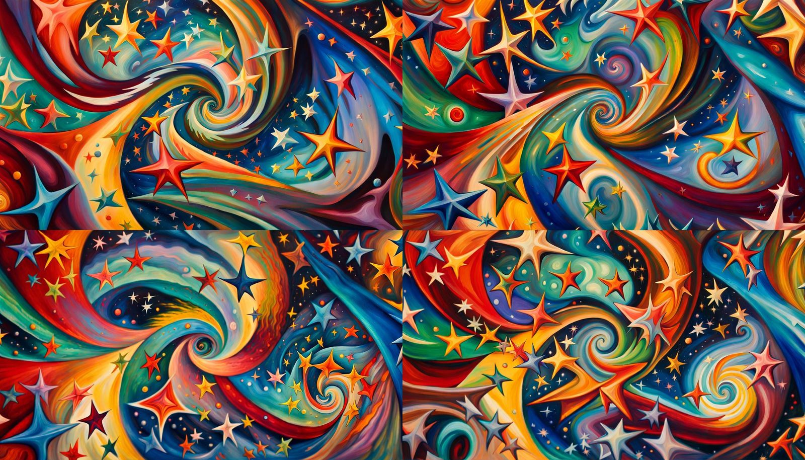 Cosmic Energy Creates Vibrant Abstract Star Cluster