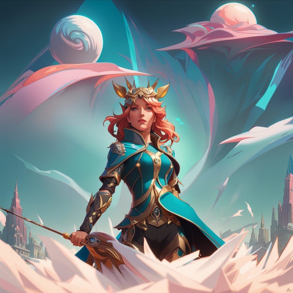 Detailed Elf Soldier Portrait in Anime Style