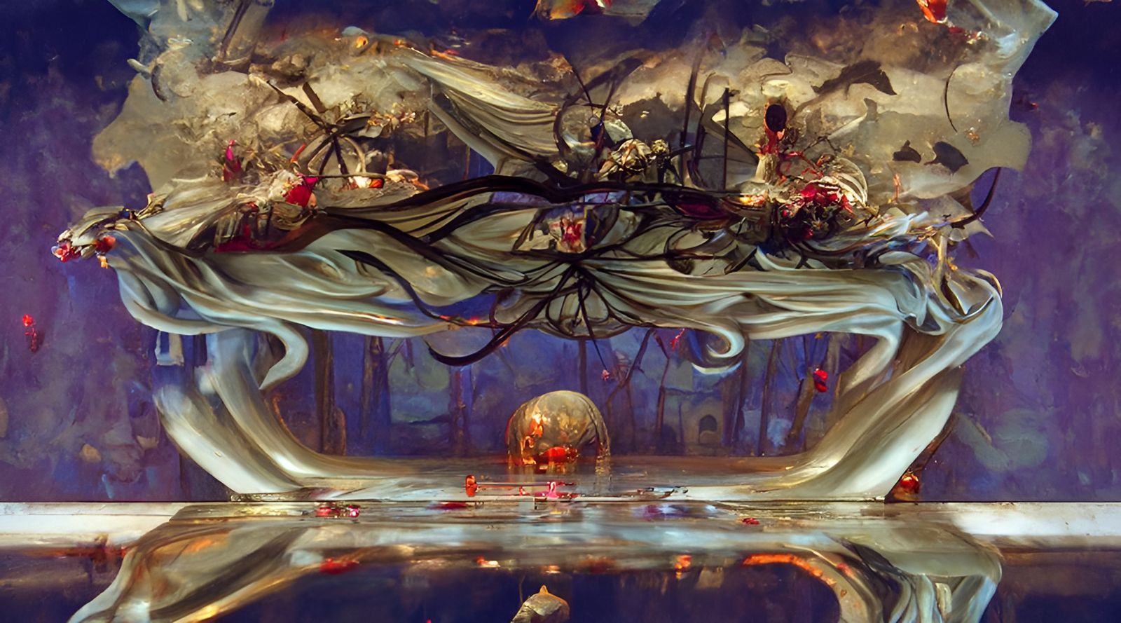 Wonderland Theater in Macabre Digital Art Style