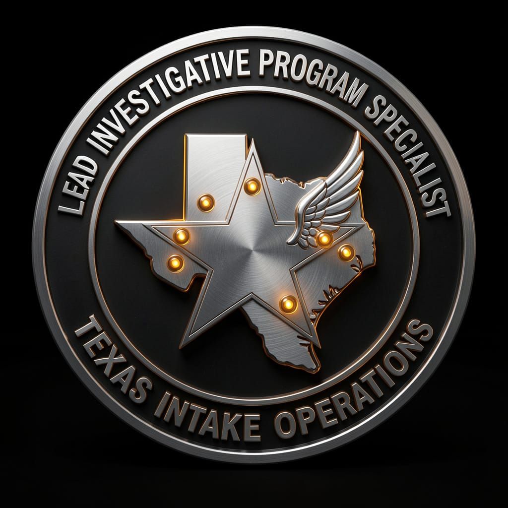 Texas Intake Lead Sentinel Program Challenge Coin Design